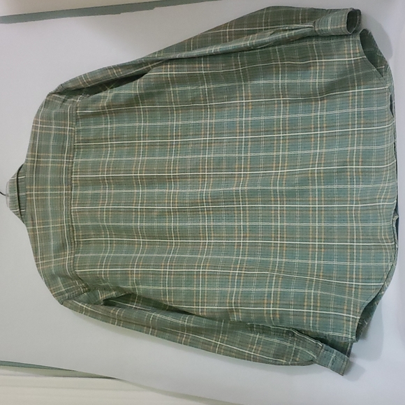 Calvin Klein Plaid Long Sleeve Casual Green Shirt/ Size: S - Picture 7 of 9